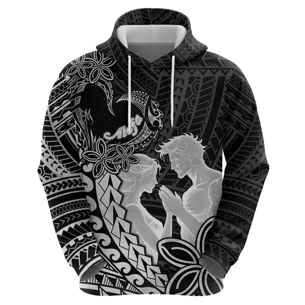 Alofa Samoa Valentine Black Hoodie Love Is The Greatest Thing LT05 - Polynesian Pride