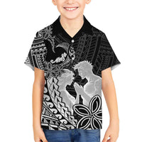 Alofa Samoa Valentine Black Kid Hawaiian Shirt Love Is The Greatest Thing LT05 Kid Black - Polynesian Pride