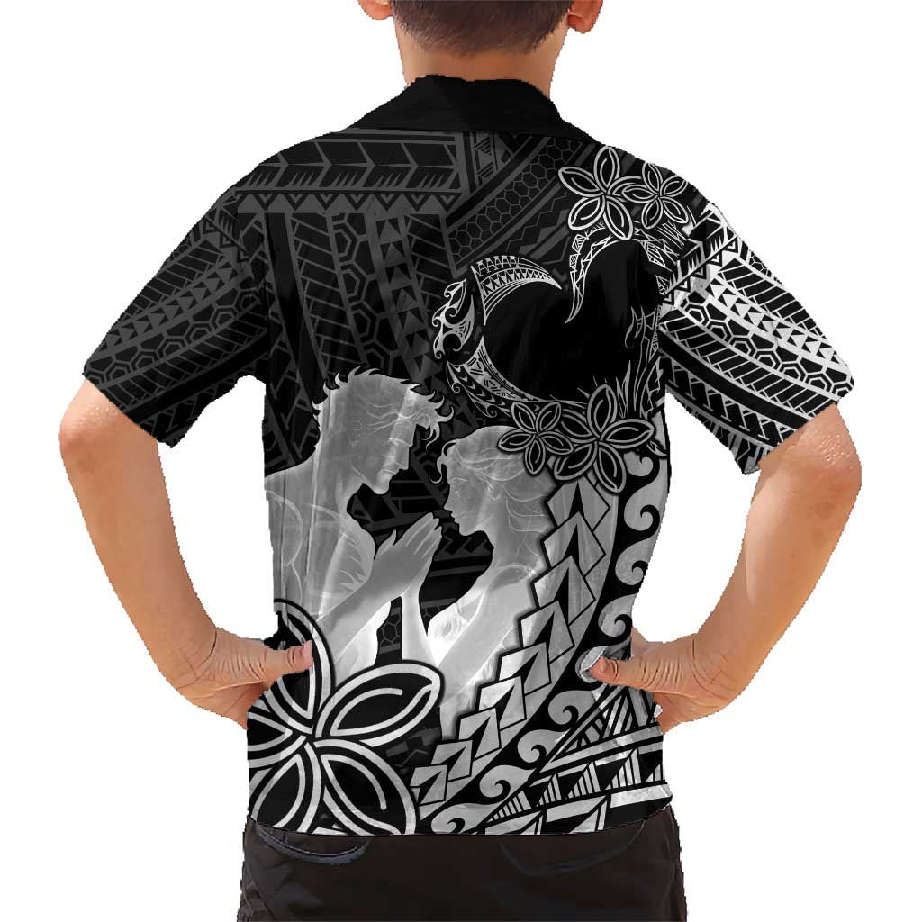 Alofa Samoa Valentine Black Kid Hawaiian Shirt Love Is The Greatest Thing LT05 - Polynesian Pride