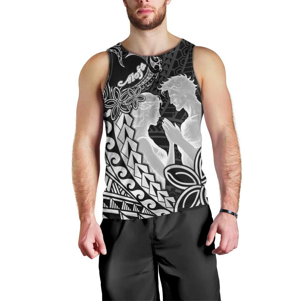 Alofa Samoa Valentine Black Men Tank Top Love Is The Greatest Thing LT05 - Polynesian Pride