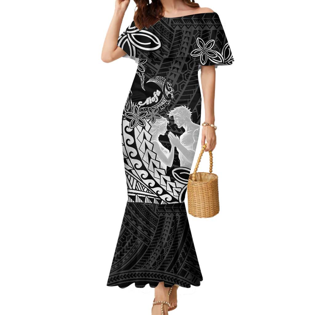 Alofa Samoa Valentine Black Mermaid Dress Love Is The Greatest Thing