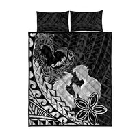 Alofa Samoa Valentine Black Quilt Bed Set Love Is The Greatest Thing LT05 - Polynesian Pride