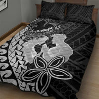 Alofa Samoa Valentine Black Quilt Bed Set Love Is The Greatest Thing LT05 - Polynesian Pride