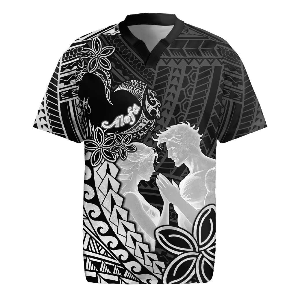 Alofa Samoa Valentine Black Rugby Jersey Love Is The Greatest Thing LT05 Black - Polynesian Pride