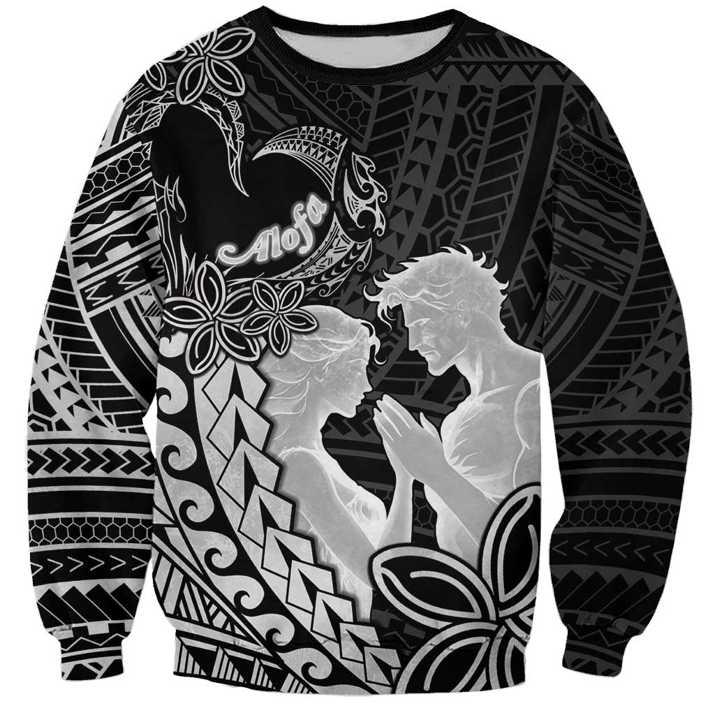 Alofa Samoa Valentine Black Sweatshirt Love Is The Greatest Thing LT05 Unisex Black - Polynesian Pride