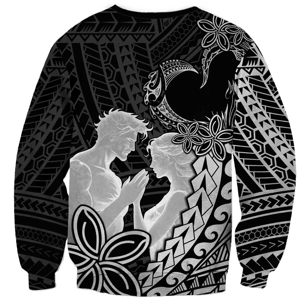 Alofa Samoa Valentine Black Sweatshirt Love Is The Greatest Thing LT05 - Polynesian Pride