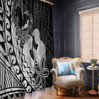 Alofa Samoa Valentine Black Window Curtain Love Is The Greatest Thing LT05 - Polynesian Pride