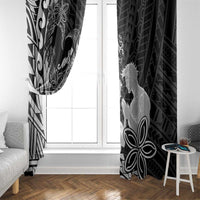 Alofa Samoa Valentine Black Window Curtain Love Is The Greatest Thing LT05 - Polynesian Pride