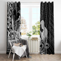 Alofa Samoa Valentine Black Window Curtain Love Is The Greatest Thing LT05 - Polynesian Pride