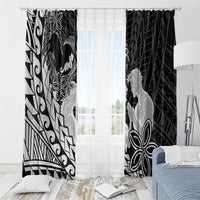 Alofa Samoa Valentine Black Window Curtain Love Is The Greatest Thing LT05 - Polynesian Pride