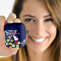 Wake Island AirPods Case Tribal Pattern With Hibiscus Flowers LT05 - Polynesian Pride