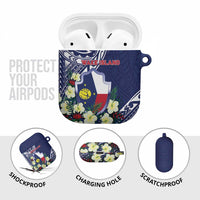 Wake Island AirPods Case Tribal Pattern With Hibiscus Flowers LT05 - Polynesian Pride