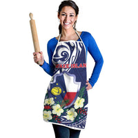 Wake Island Apron Tribal Pattern With Hibiscus Flowers LT05 - Polynesian Pride