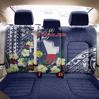 Wake Island Back Car Seat Cover Tribal Pattern With Hibiscus Flowers LT05 - Polynesian Pride