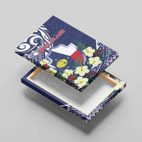 Wake Island Canvas Wall Art Tribal Pattern With Hibiscus Flowers LT05 - Polynesian Pride