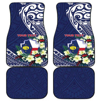 Personalised Wake Island Car Mats Tribal Pattern With Hibiscus Flowers LT05 - Polynesian Pride