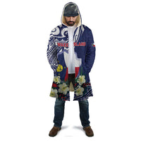 Personalised Wake Island Cloak Tribal Pattern With Hibiscus Flowers LT05 - Polynesian Pride