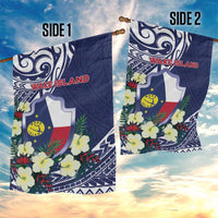 Wake Island Garden Flag Tribal Pattern With Hibiscus Flowers LT05 - Polynesian Pride