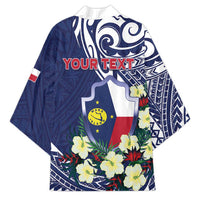 Personalised Wake Island Kimono Tribal Pattern With Hibiscus Flowers LT05 - Polynesian Pride