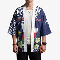 Personalised Wake Island Kimono Tribal Pattern With Hibiscus Flowers LT05 - Polynesian Pride