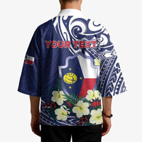 Personalised Wake Island Kimono Tribal Pattern With Hibiscus Flowers LT05 - Polynesian Pride