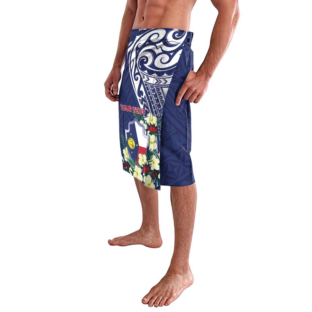 Personalised Wake Island Lavalava Tribal Pattern With Hibiscus Flowers LT05 - Polynesian Pride