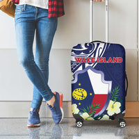 Wake Island Luggage Cover Tribal Pattern With Hibiscus Flowers LT05 - Polynesian Pride