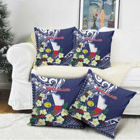 Wake Island Pillow Cover Tribal Pattern With Hibiscus Flowers LT05 - Polynesian Pride