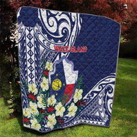 Wake Island Quilt Tribal Pattern With Hibiscus Flowers LT05 - Polynesian Pride