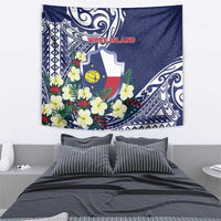 Wake Island Tapestry Tribal Pattern With Hibiscus Flowers LT05 - Polynesian Pride