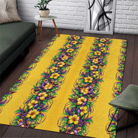 Aloha Hawaii Mardi Gras Area Rug Gold Style LT05 Gold - Polynesian Pride