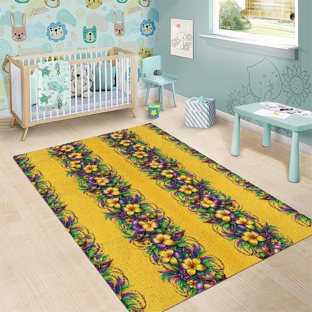 Aloha Hawaii Mardi Gras Area Rug Gold Style LT05 - Polynesian Pride