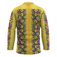Aloha Hawaii Mardi Gras Hockey Jersey Gold Style LT05 - Polynesian Pride