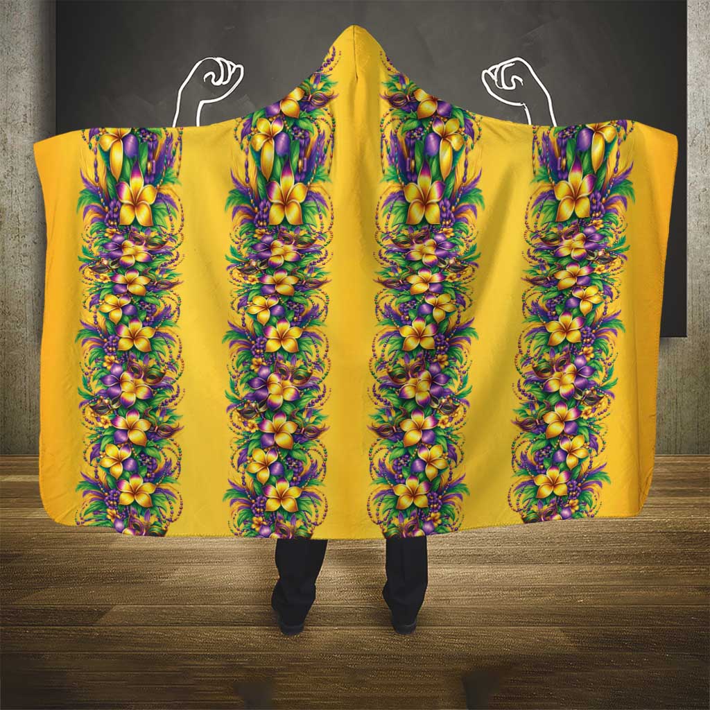 Aloha Hawaii Mardi Gras Hooded Blanket Gold Style LT05 - Polynesian Pride