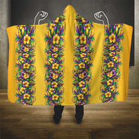 Aloha Hawaii Mardi Gras Hooded Blanket Gold Style LT05 - Polynesian Pride