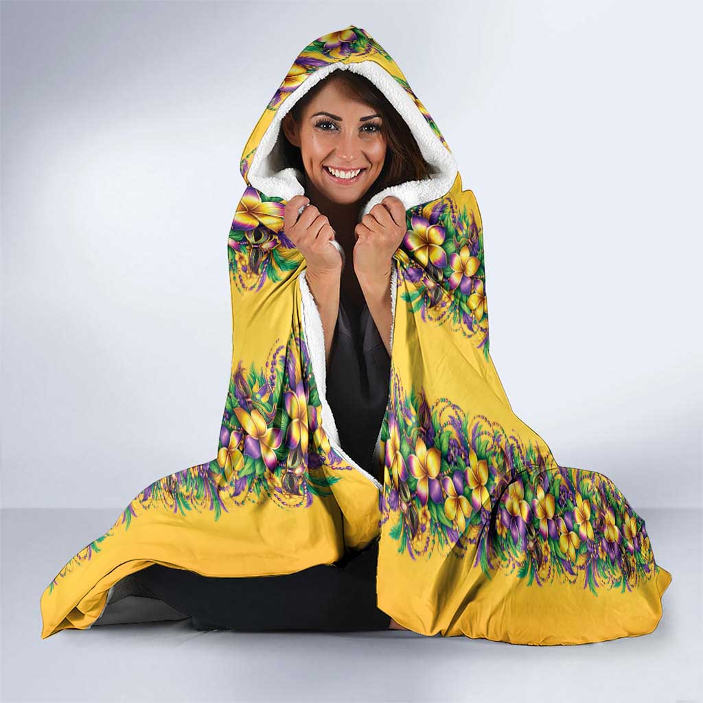 Aloha Hawaii Mardi Gras Hooded Blanket Gold Style LT05 - Polynesian Pride