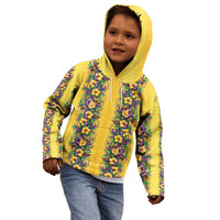 Aloha Hawaii Mardi Gras Kid Hoodie Gold Style LT05 - Polynesian Pride