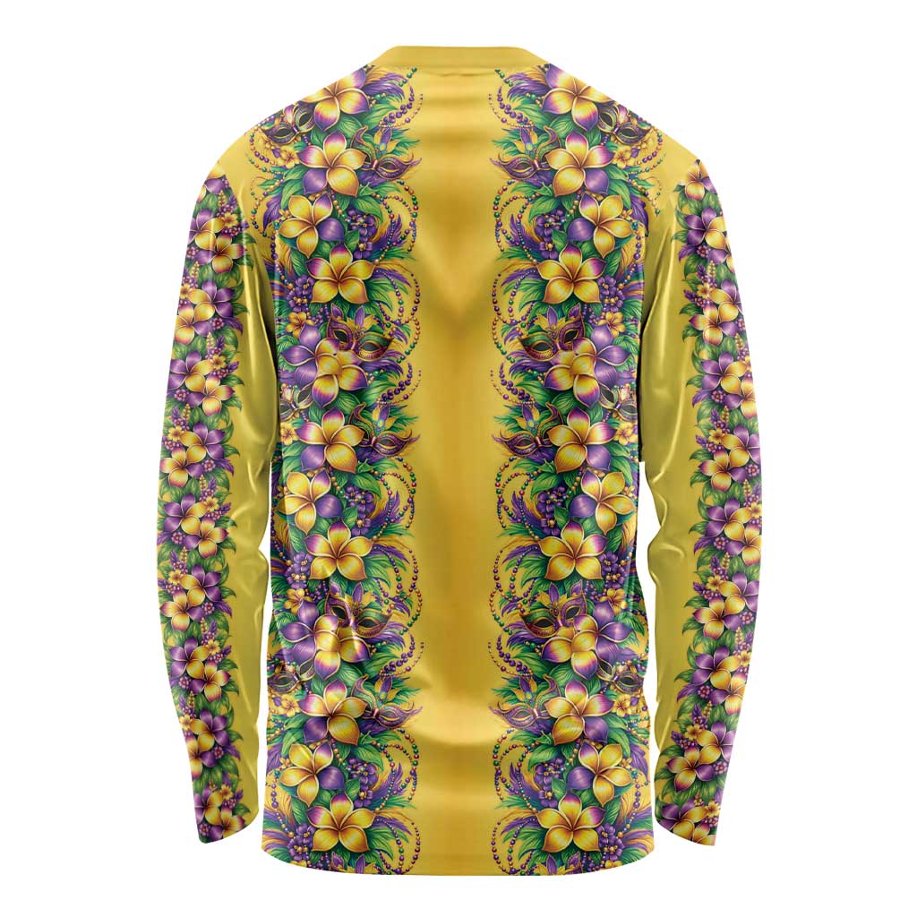 Aloha Hawaii Mardi Gras Long Sleeve Shirt Gold Style LT05 - Polynesian Pride