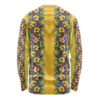 Aloha Hawaii Mardi Gras Long Sleeve Shirt Gold Style LT05 - Polynesian Pride