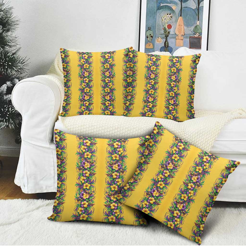 Aloha Hawaii Mardi Gras Pillow Cover Gold Style LT05 - Polynesian Pride