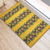Aloha Hawaii Mardi Gras Rubber Doormat Gold Style LT05 - Polynesian Pride