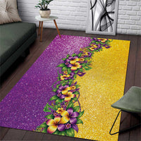 Hawaii Mardi Gras Area Rug Plumeria Lei Beads Glitter Style LT05 Colorful - Polynesian Pride