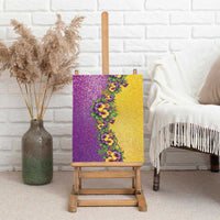 Hawaii Mardi Gras Canvas Wall Art Plumeria Lei Beads Glitter Style LT05 - Polynesian Pride