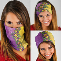 Hawaii Mardi Gras Neck Gaiter Plumeria Lei Beads Glitter Style LT05 - Polynesian Pride