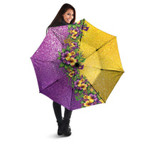 Hawaii Mardi Gras Umbrella Plumeria Lei Beads Glitter Style LT05 - Polynesian Pride