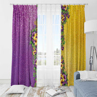Hawaii Mardi Gras Window Curtain Plumeria Lei Beads Glitter Style LT05 - Polynesian Pride
