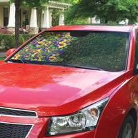 Hawaii Mardi Gras Auto Sun Shade Tropical Flowers Glitter Style LT05 - Polynesian Pride