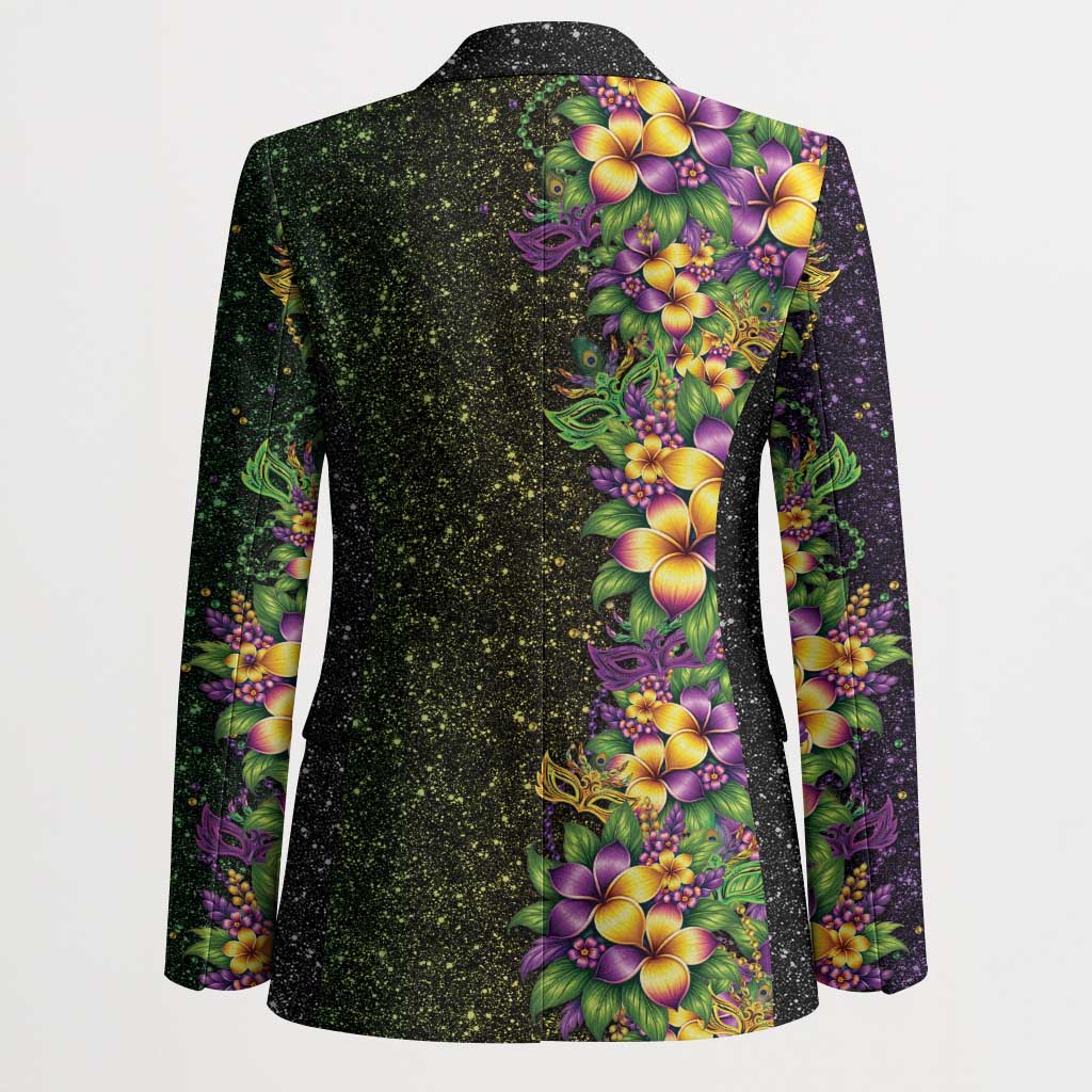 Hawaii Mardi Gras Blazer Tropical Flowers Glitter Style LT05 - Polynesian Pride