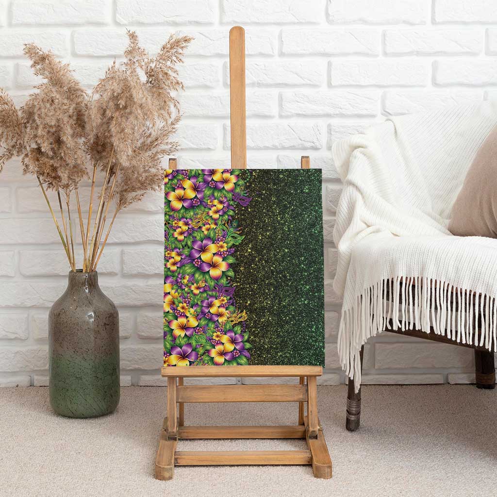 Hawaii Mardi Gras Canvas Wall Art Tropical Flowers Glitter Style LT05 - Polynesian Pride
