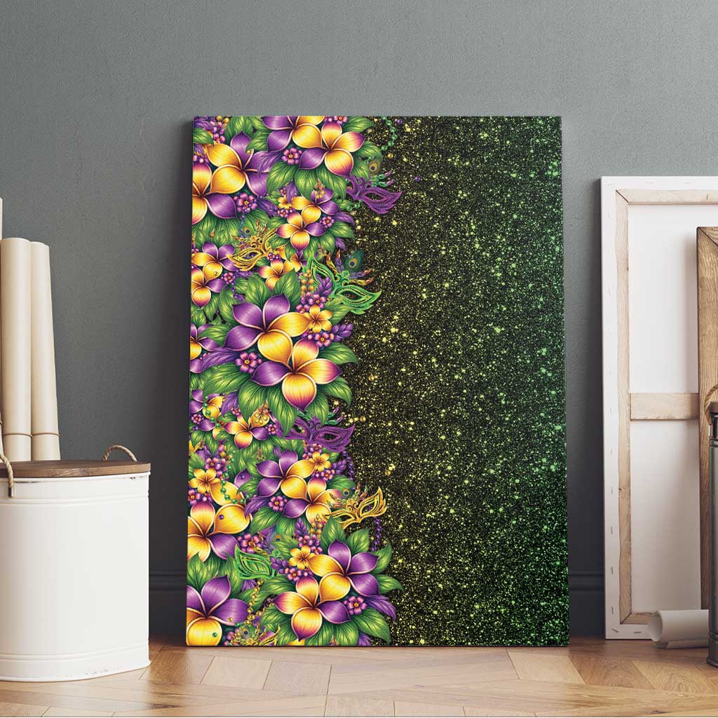 Hawaii Mardi Gras Canvas Wall Art Tropical Flowers Glitter Style LT05 - Polynesian Pride